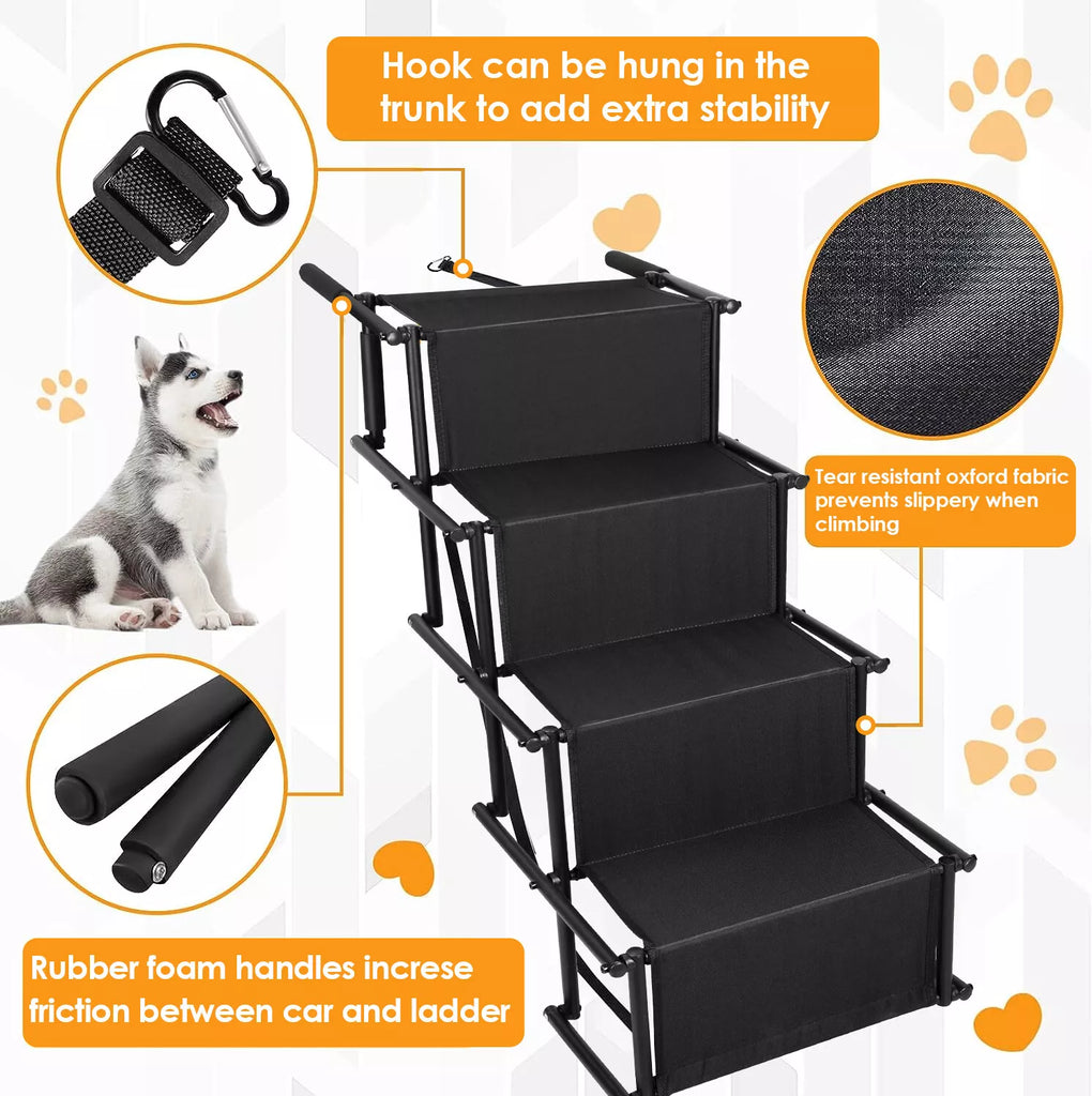 PawRoll Dog Foldable Ramp (4 Steps)