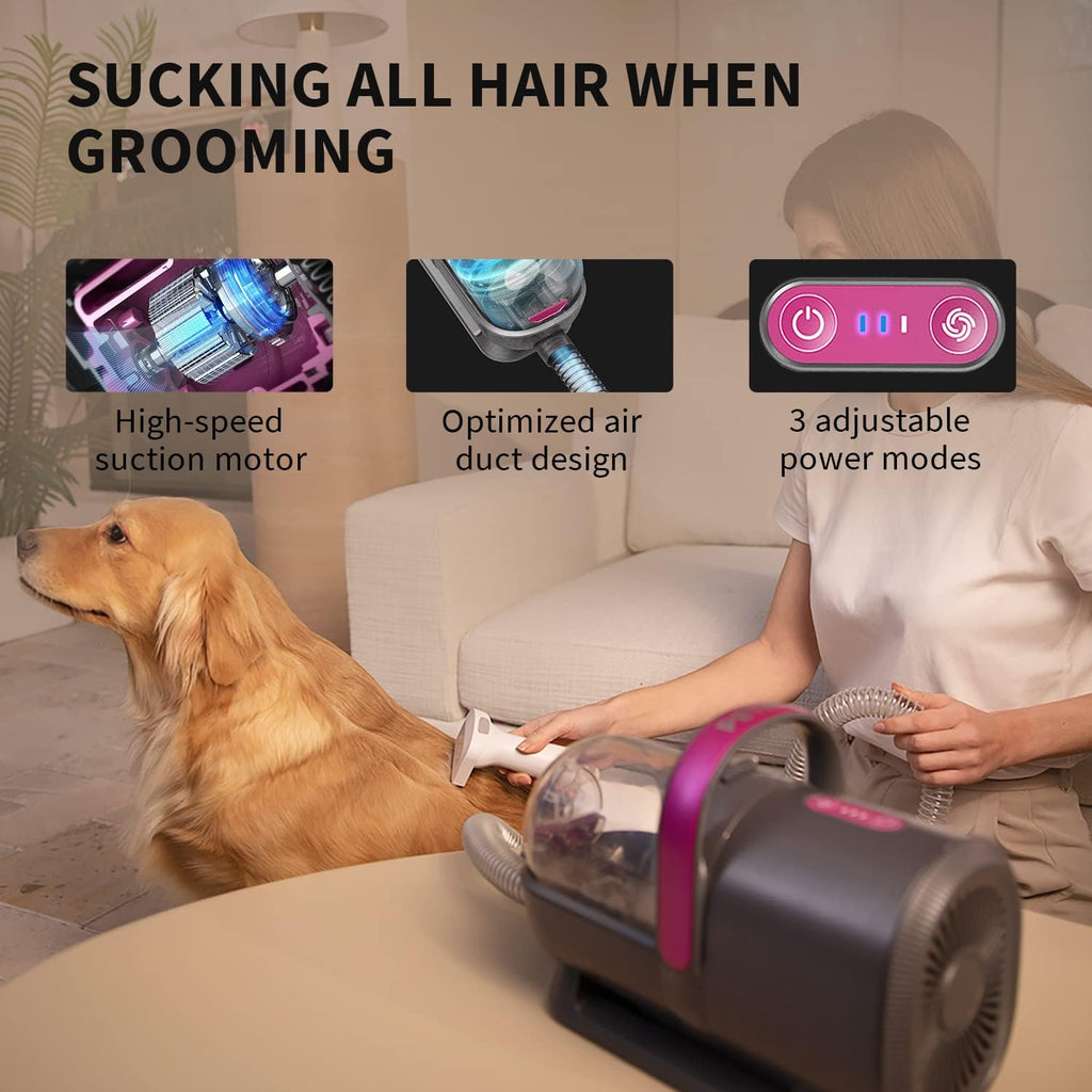 PawRoll Airclipper 5-In-1 Pet Grooming Vacuum