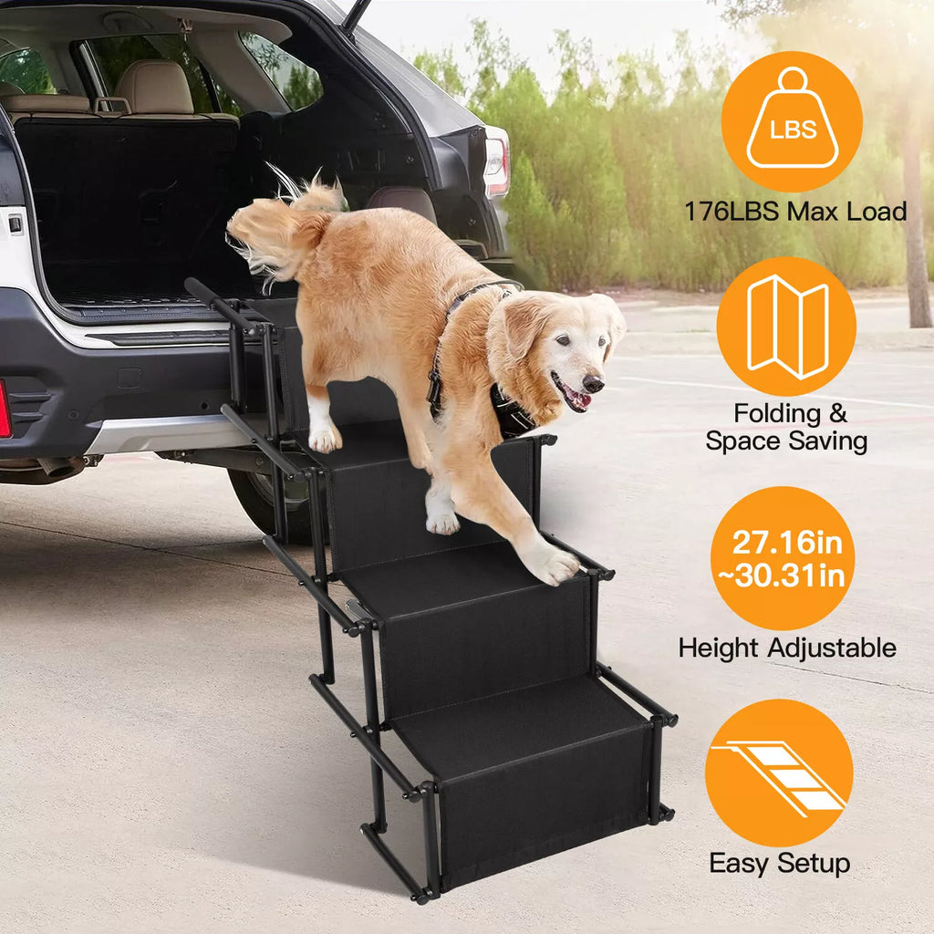 PawRoll Dog Foldable Ramp (4 Steps)