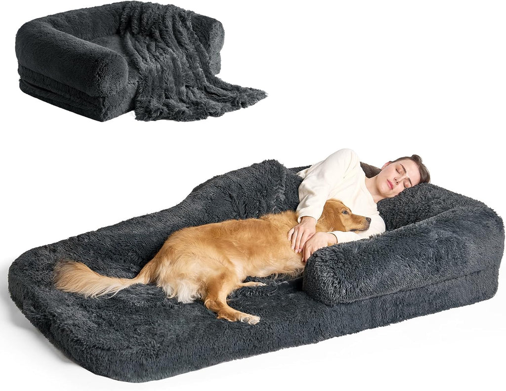 Foldable PawRoll Human Dog Bed