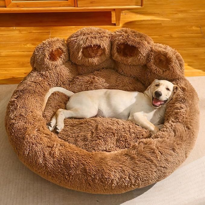 PawRoll Calming Dog Bed (Paw Shape)