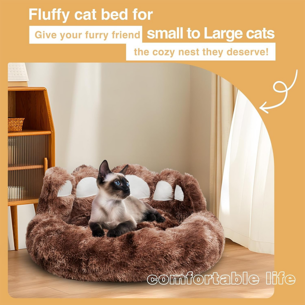 PawRoll Paw Shape Dog Calming Bed
