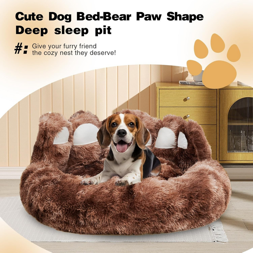 PawRoll Paw Shape Dog Calming Bed