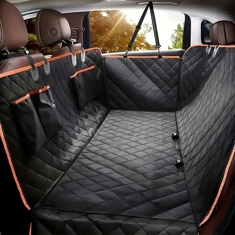 PawRoll Dog Car Seat Cover For Back Seat - 600D Heavy Duty Waterproof Scratch Proof Nonslip Seat Cover