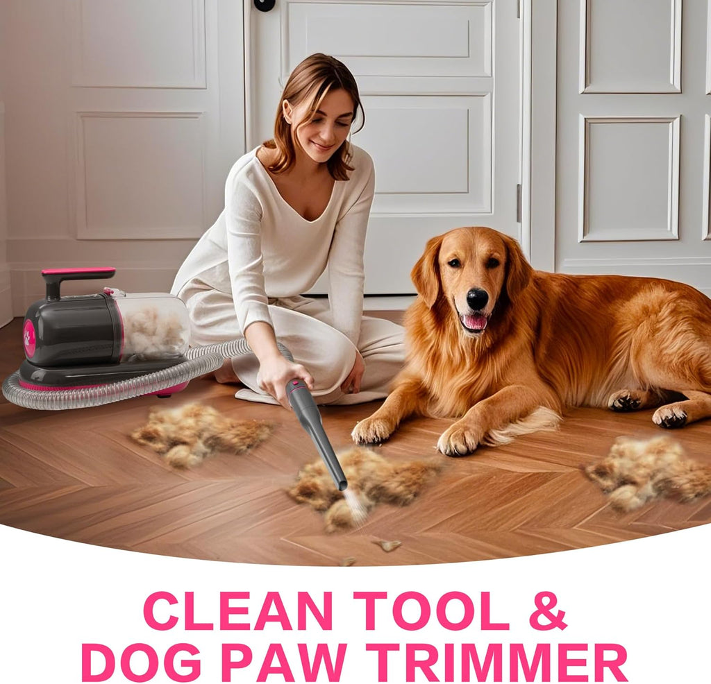 PawRoll Dog Grooming Vacuum Kit with Pet Clippers (1.5 L)