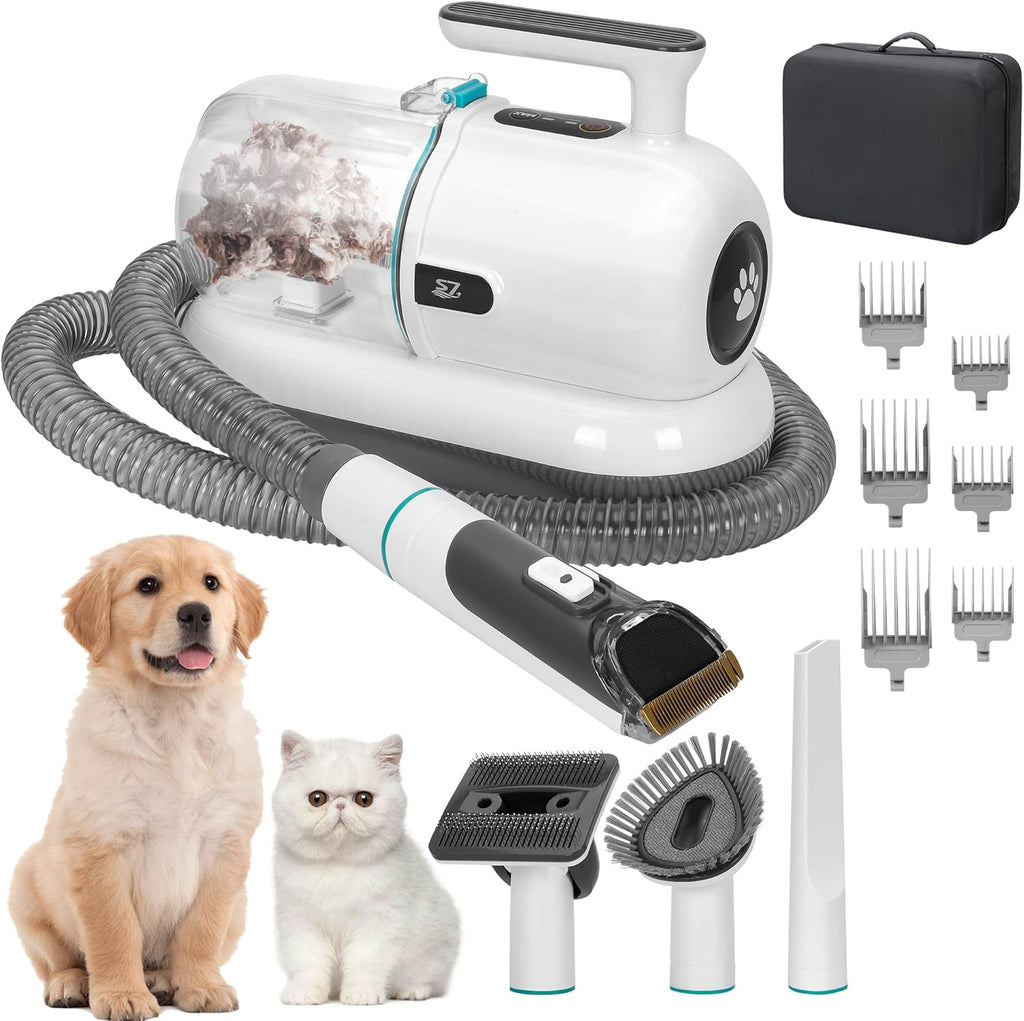 PawRoll Dog Grooming Vacuum Kit with Pet Clippers (1.5 L)