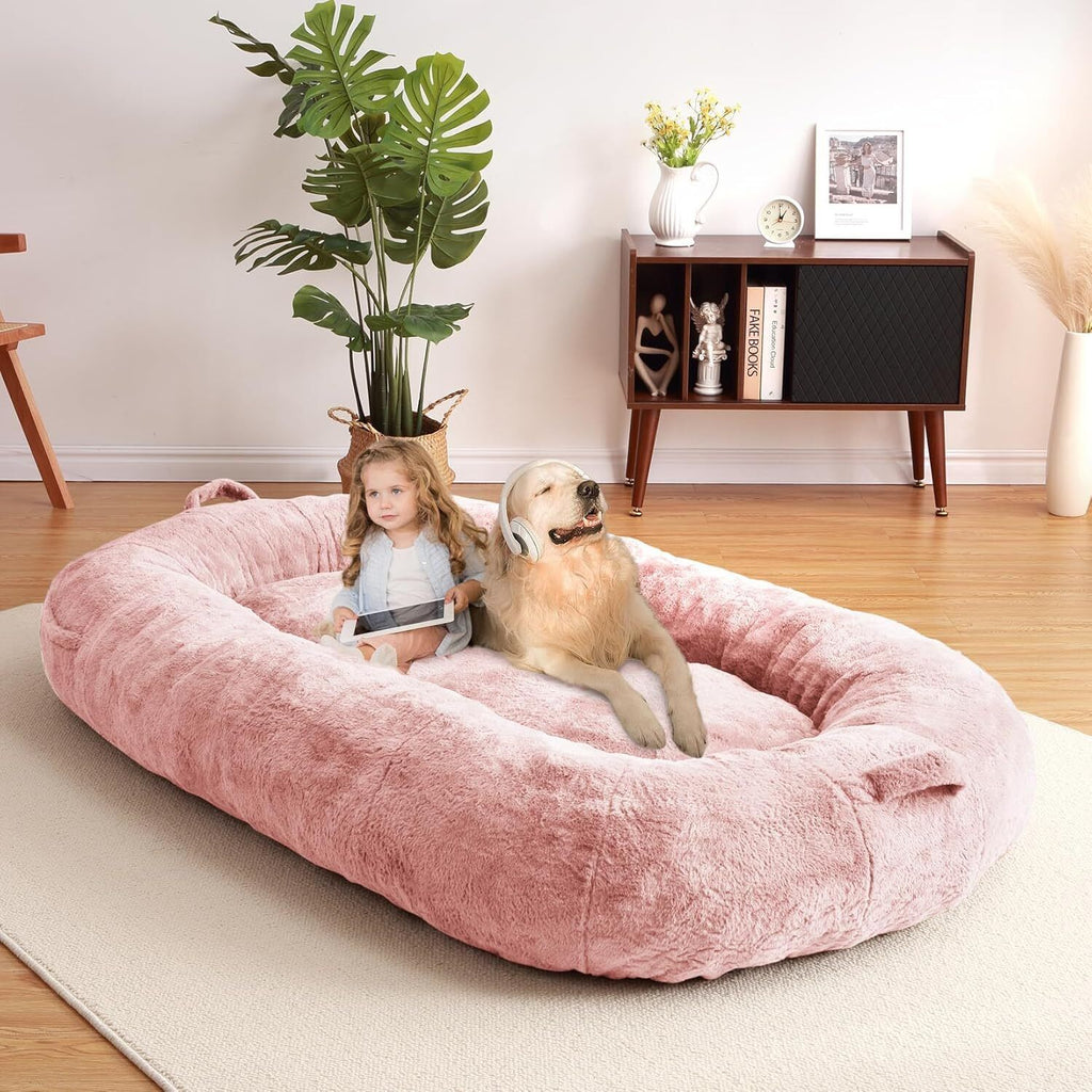 Pink PawRoll Human Dog Bed