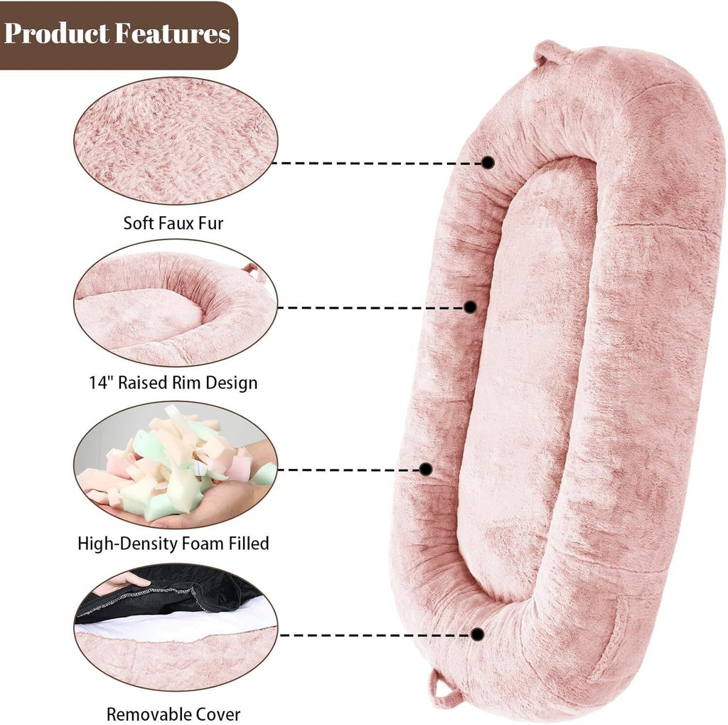 Pink PawRoll Human Dog Bed