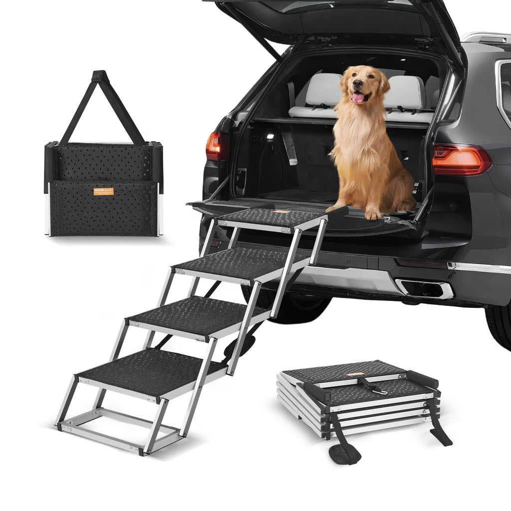 PawRoll Portable Dog Ramp for Car (5-Step)