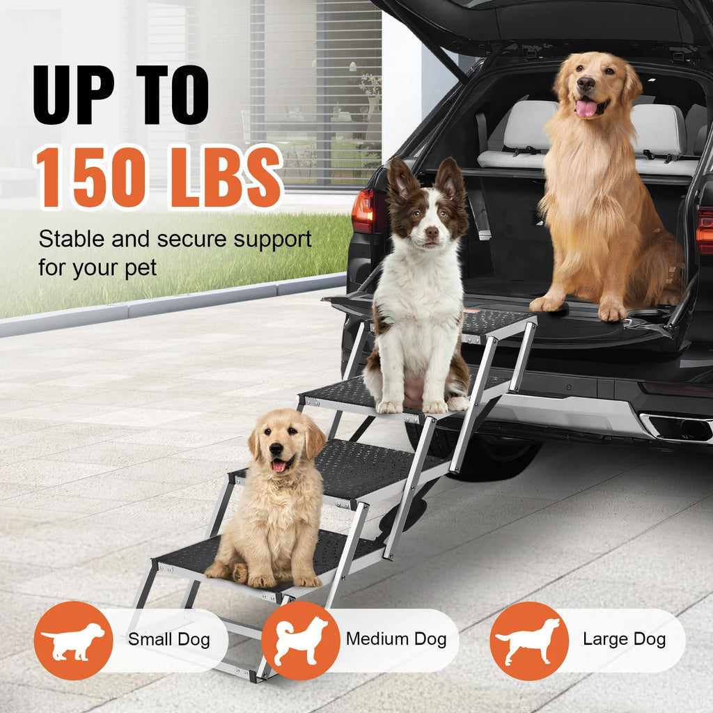 PawRoll Portable Dog Ramp for Car (5-Step)