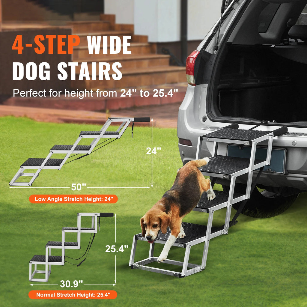 PawRoll Portable Dog Ramp for Car (5-Step)