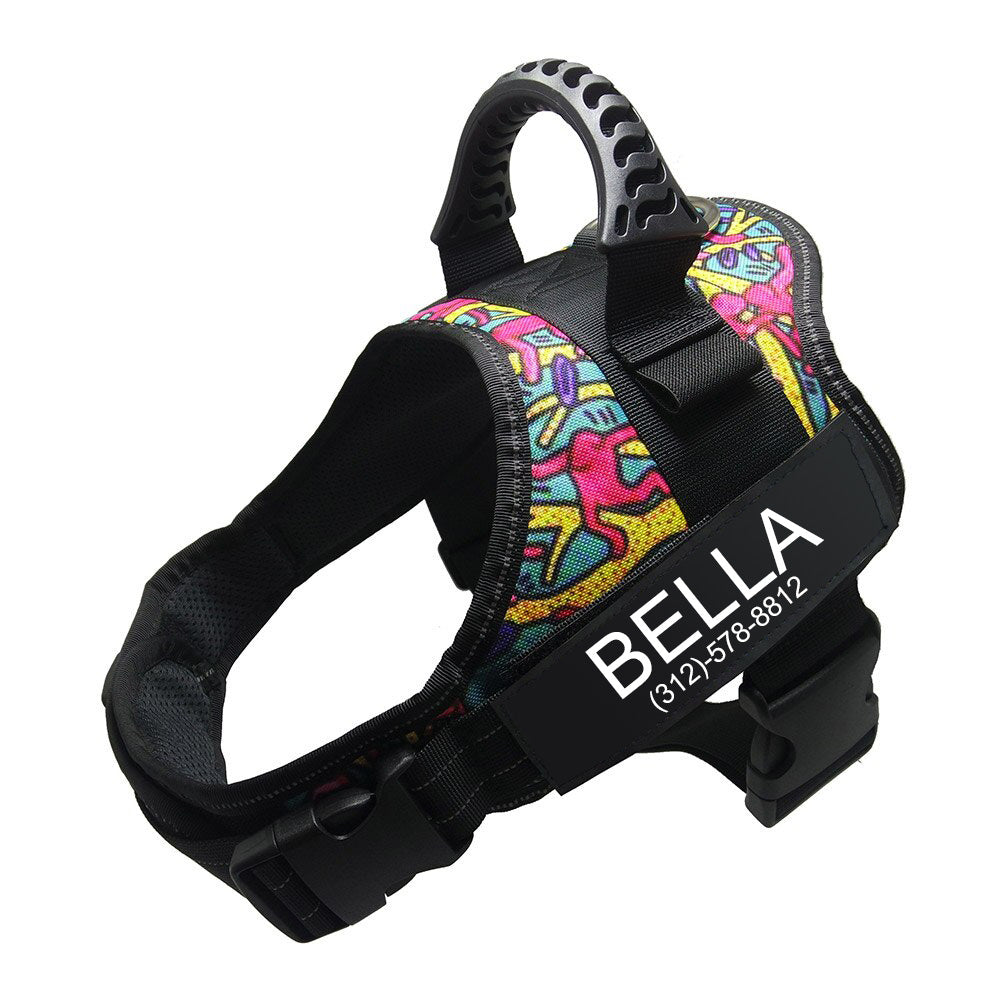 Personalized PawRoll™ No Pull Dog Harness (Rubber Handle)