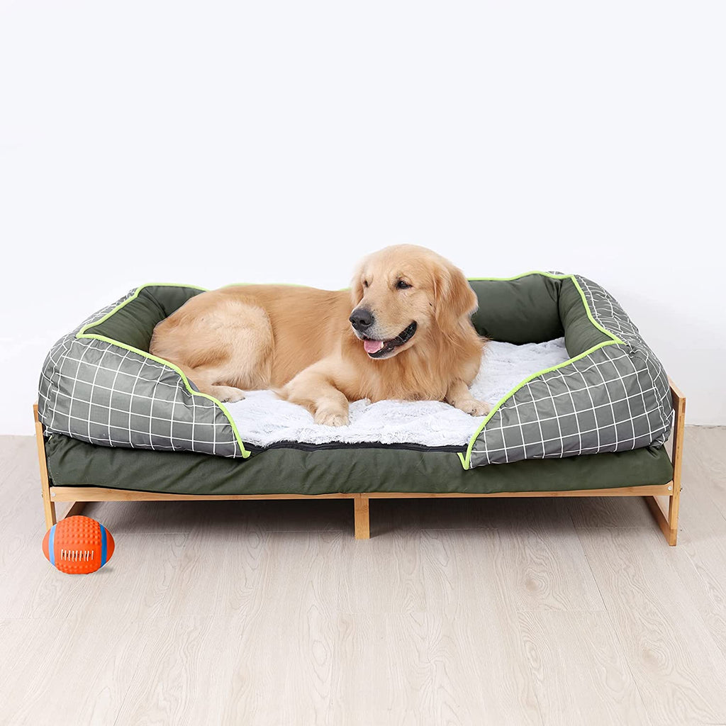 PawRoll Raised Wooden Dog Bed Frame