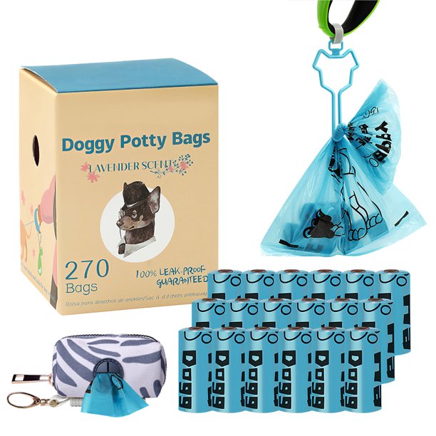 PawRoll Dog Poop Bags18 Refill Rolls with Dispenser (270pc)