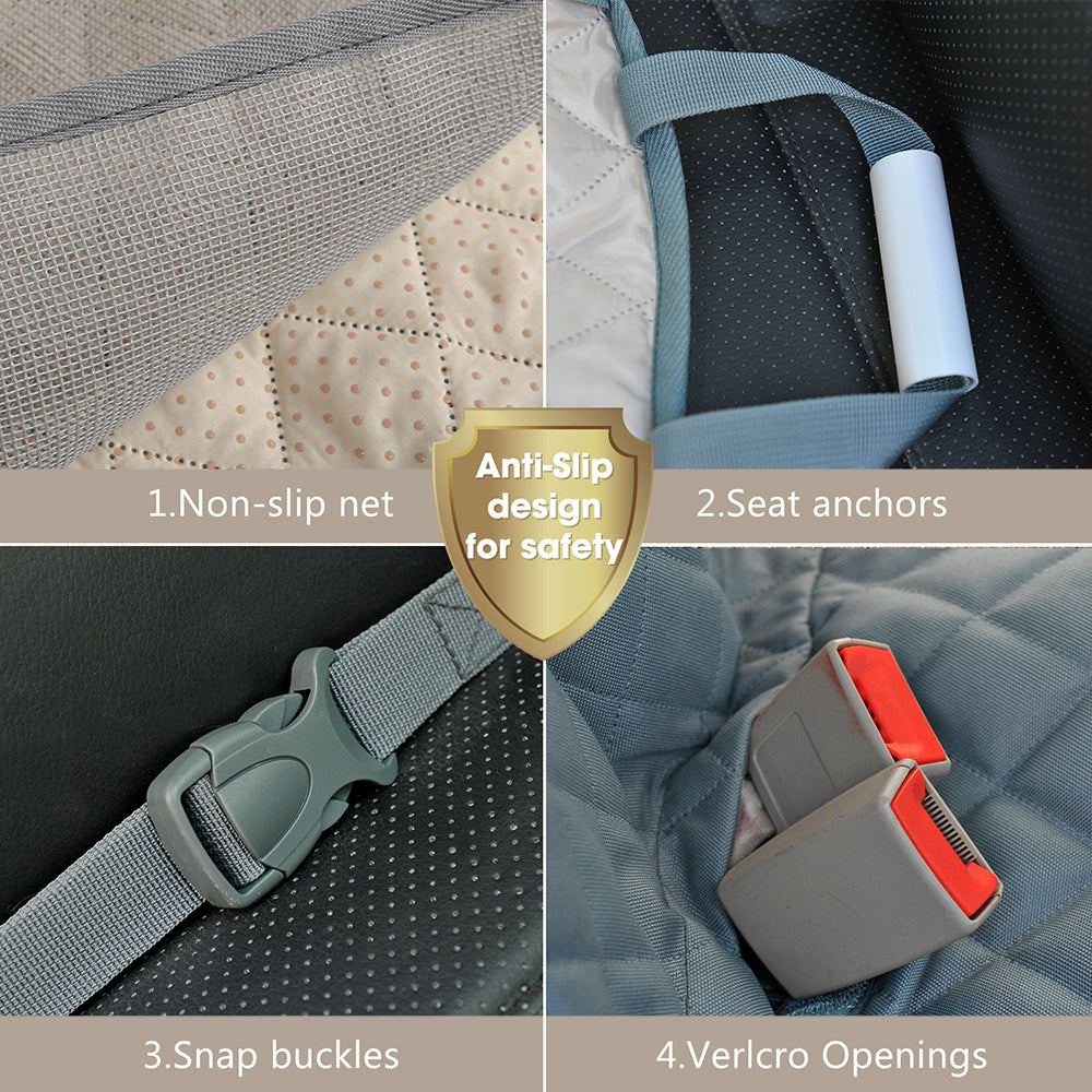 All-In-One Waterproof Dog Car Nonslip Seat Cover for Back Seat