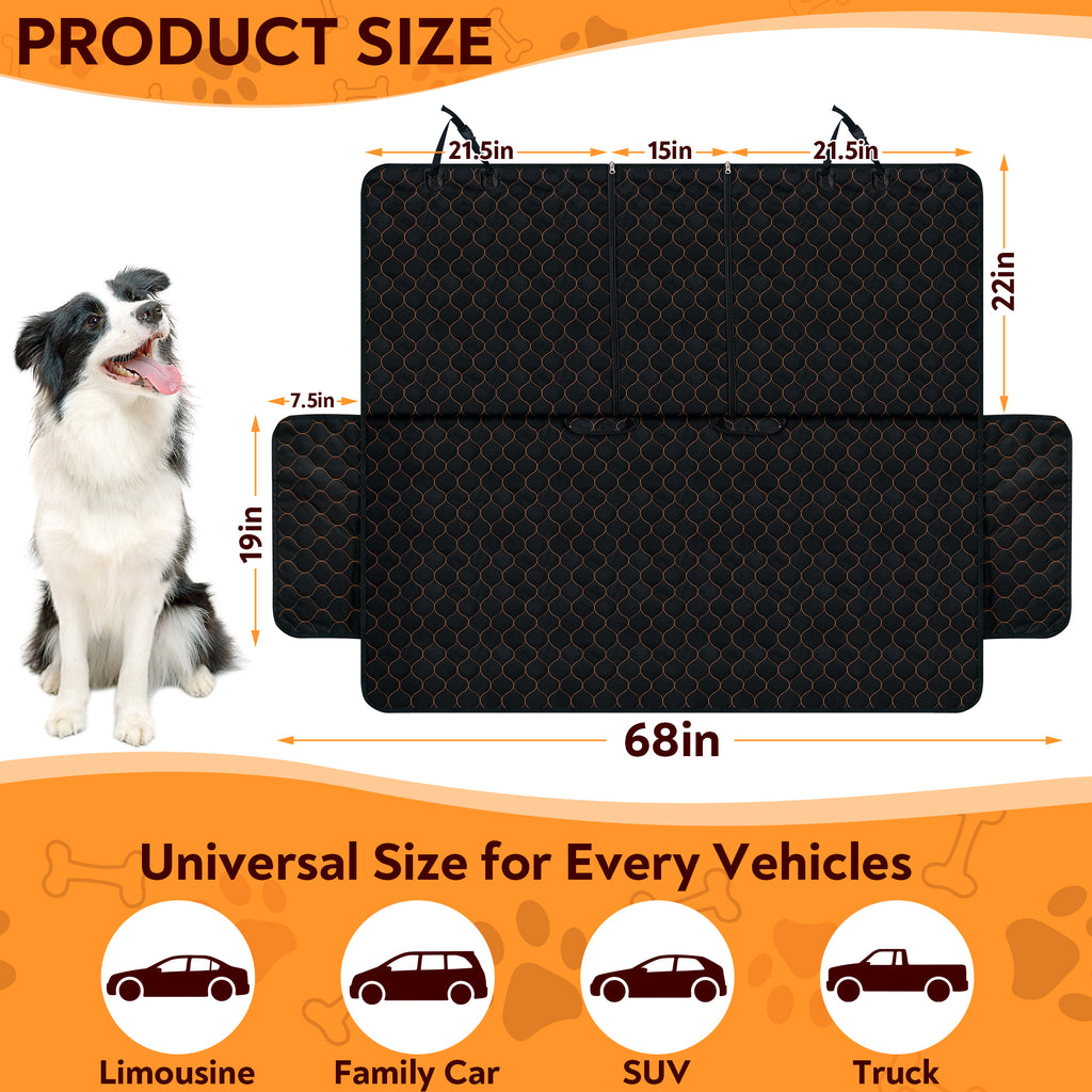 PawRoll™ Non-Slip Dog Back Seat Cover