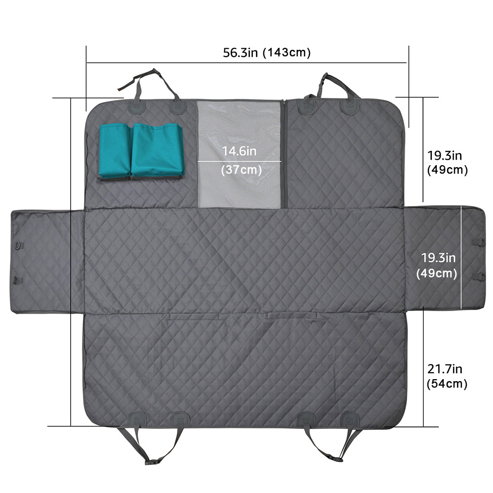 All-In-One Waterproof Dog Car Nonslip Seat Cover for Back Seat