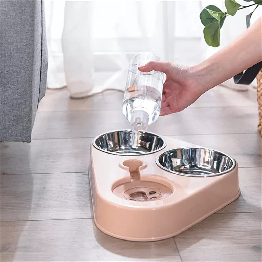 PawRoll 3-In-1 Pet Bowl -  Automatic Feeder Food Bowl with Water Fountain