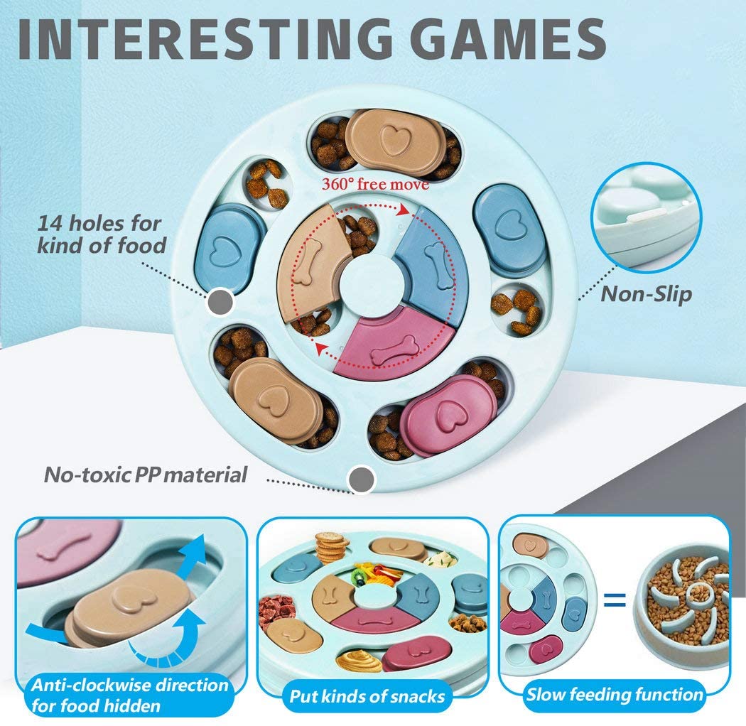 Dog Puzzle Toys Interactive Puzzle Game Dog Toy for Smart Dogs IQ  Stimulation Treat Puzzle Toy for Dogs Treat Training , Puzzle Slow Feeder  to Aid Pets Digestion (Advanced Level 2-3)