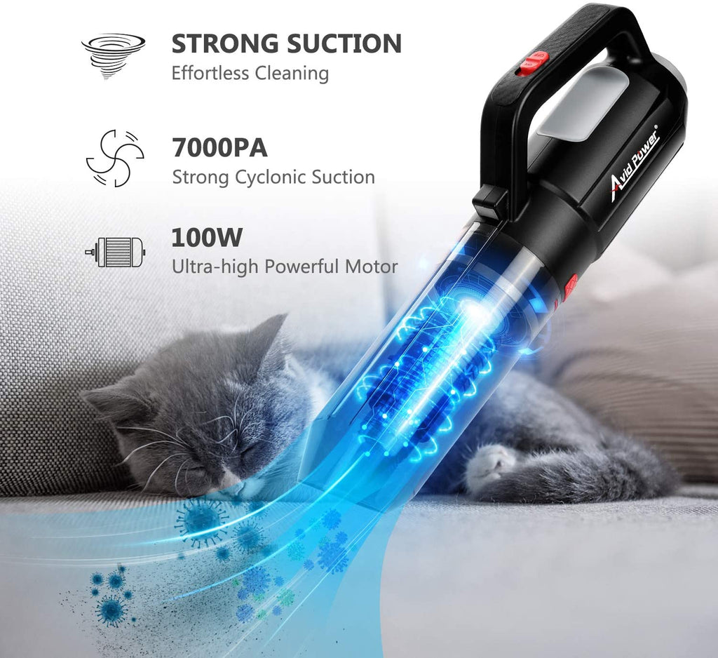 AVID-POWER Handheld Vacuum (For Pet Hair, Car and Home Cleaning)