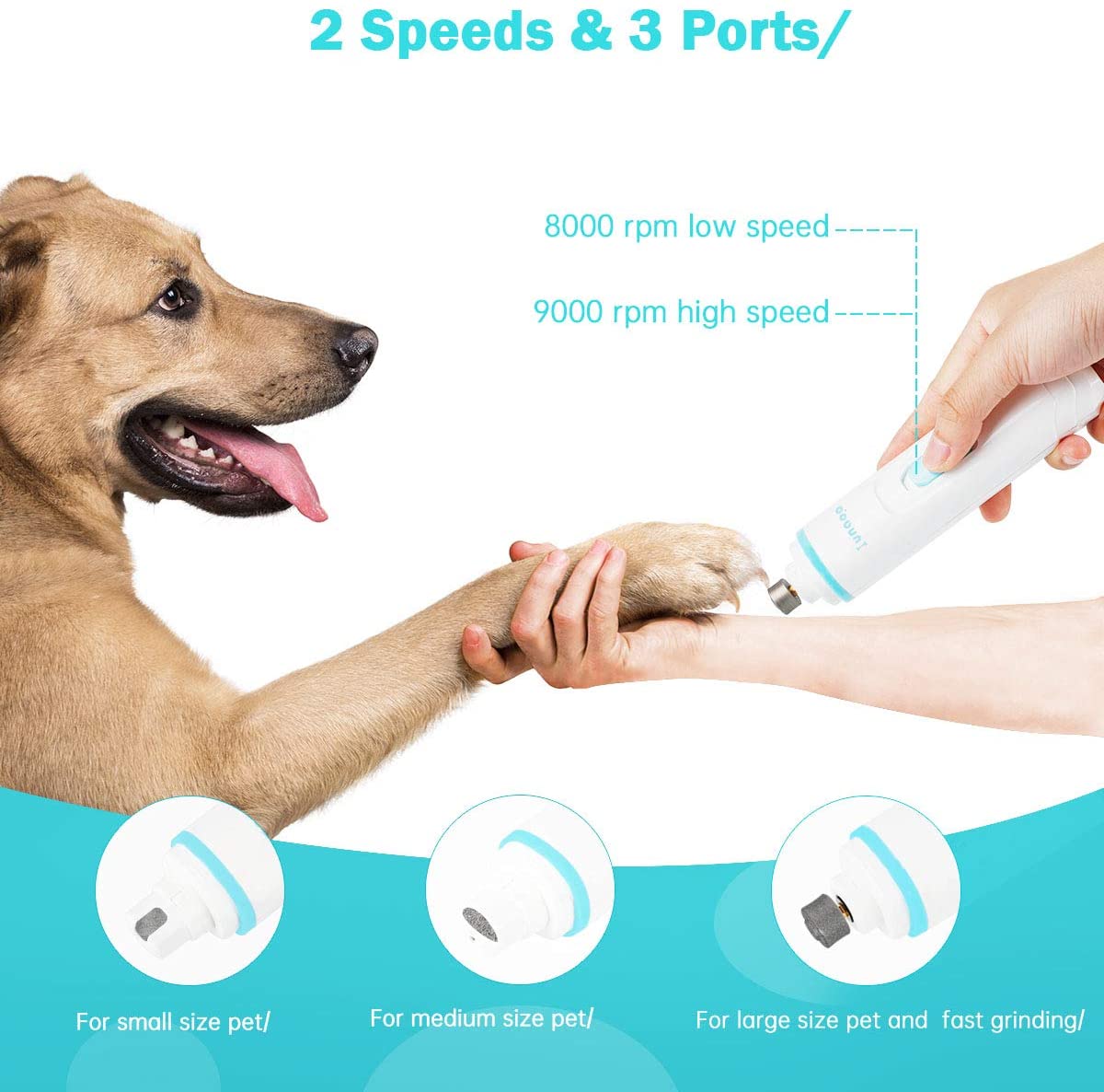 Bonve Pet Dog Nail Grinder, Upgraded Cat Dog Nail Trimmers Super Quiet Dog  Nail Clipper - YouTube