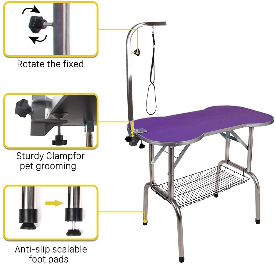 Purple™ Professional Dog Show Foldable Grooming Table