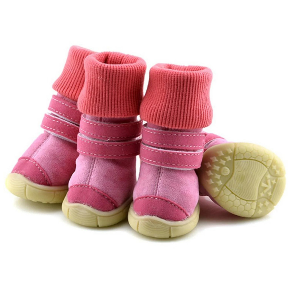 Pink dog discount snow boots