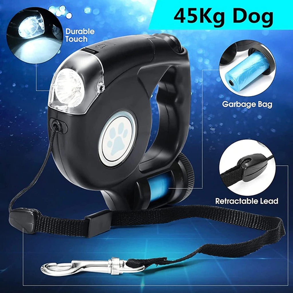 PawRoll Retractable Dog Leash With LED Flashlight