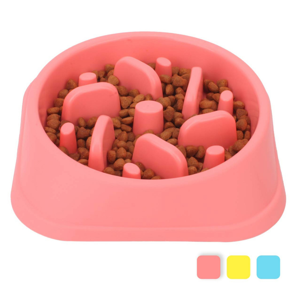 Slow Feeder Small Dog Bowl Non-Slip Puzzle Dog Bowl Anti-Choking for S & M  Dogs
