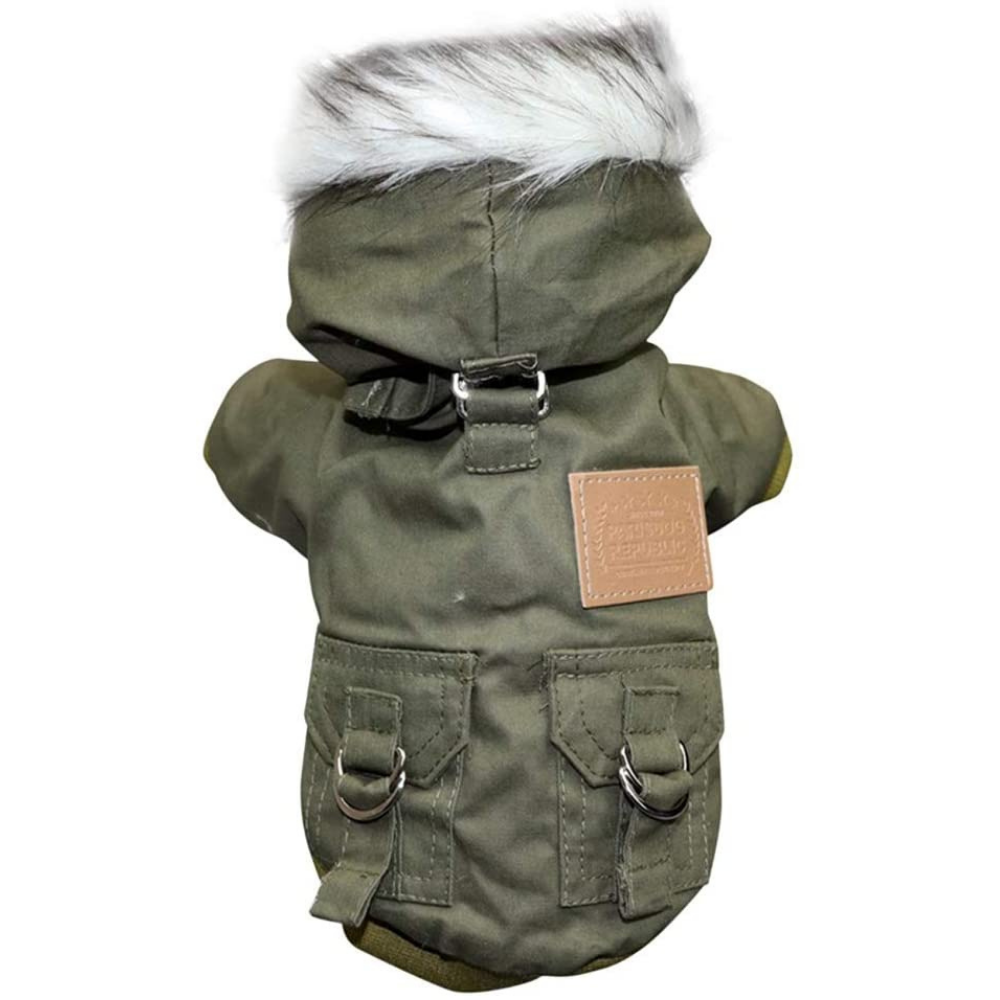 PawRoll Military Style Winter Dog Jacket Paw Roll