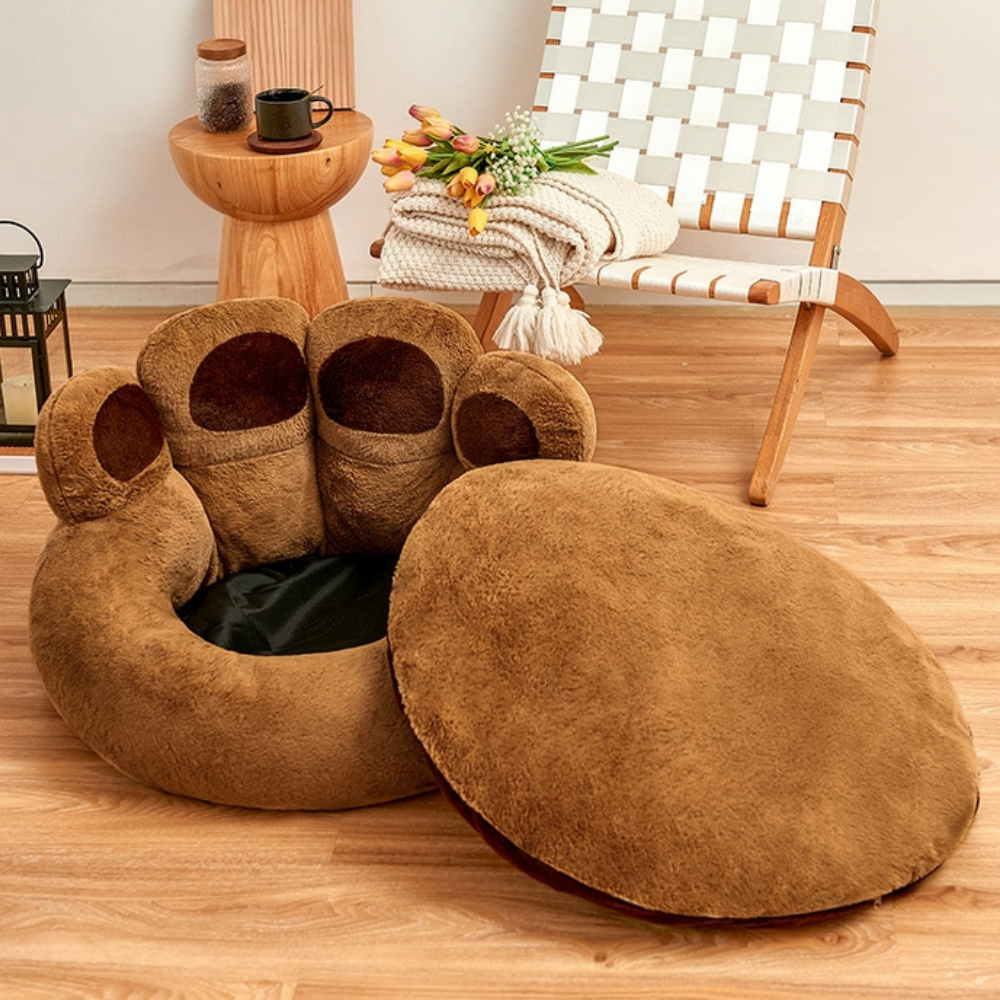 PawRoll™ Paw-Shape Claming Dog Bed