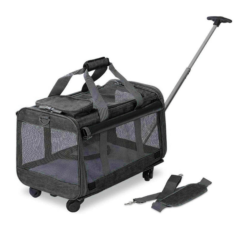 PawRoll™ Travel Pet Carrier with Detachable Wheels