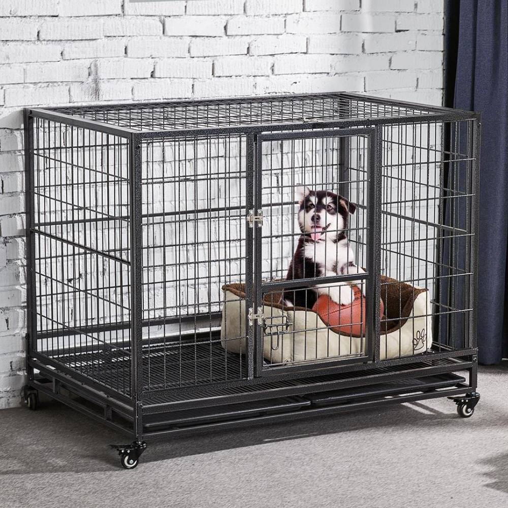 PawRoll Heavy Duty Dog Crate With Wheels