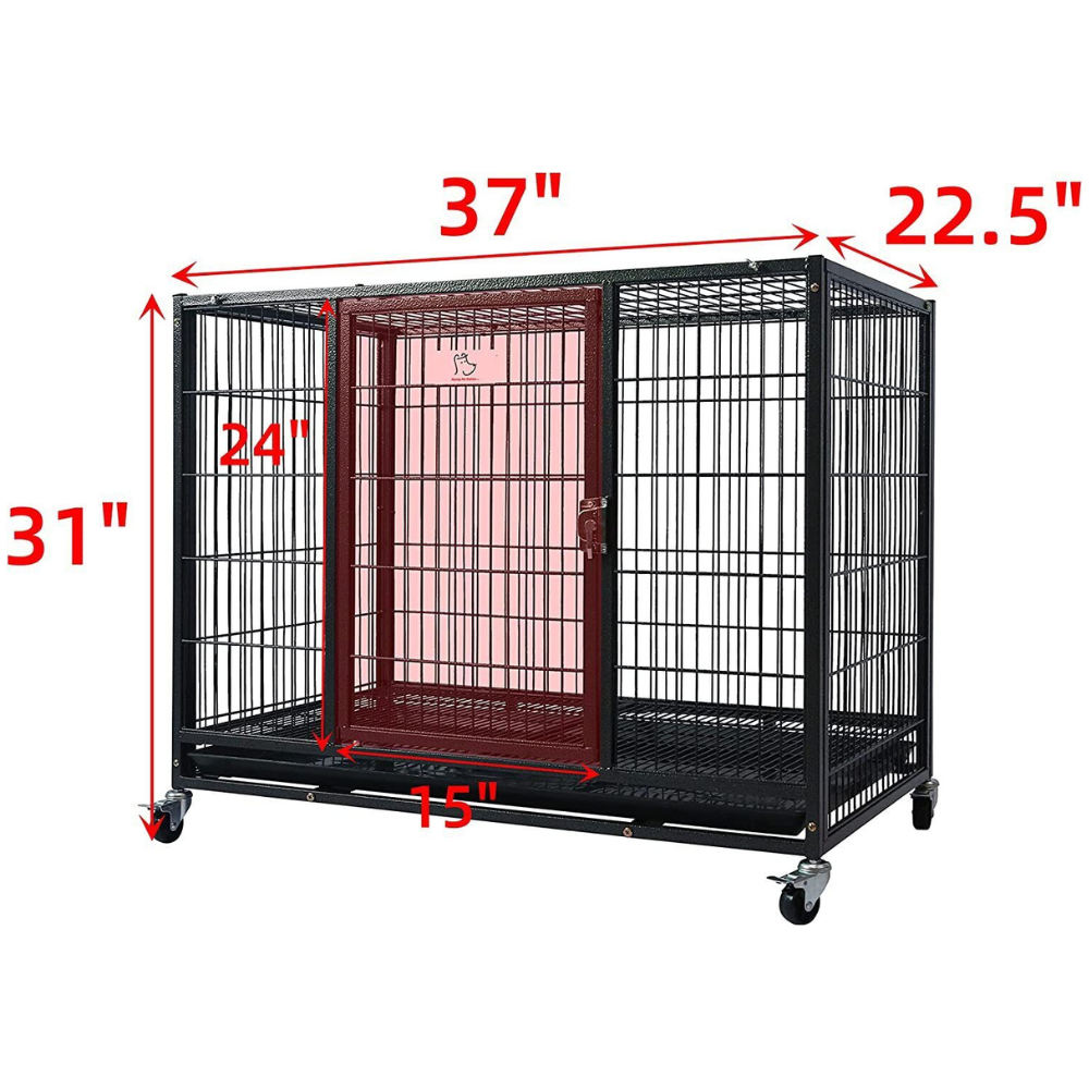 PawRoll Heavy Duty Dog Crate With Wheels Paw Roll