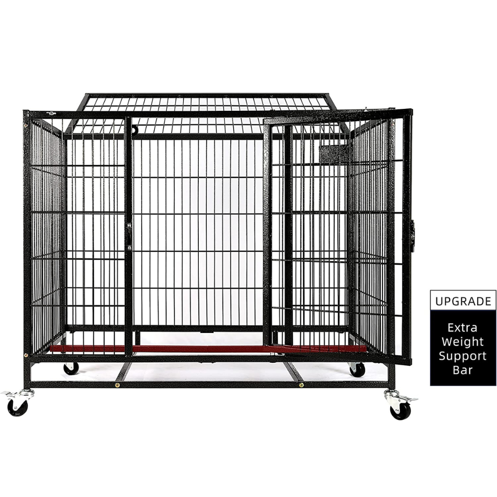 Dog kennel on sales wheels