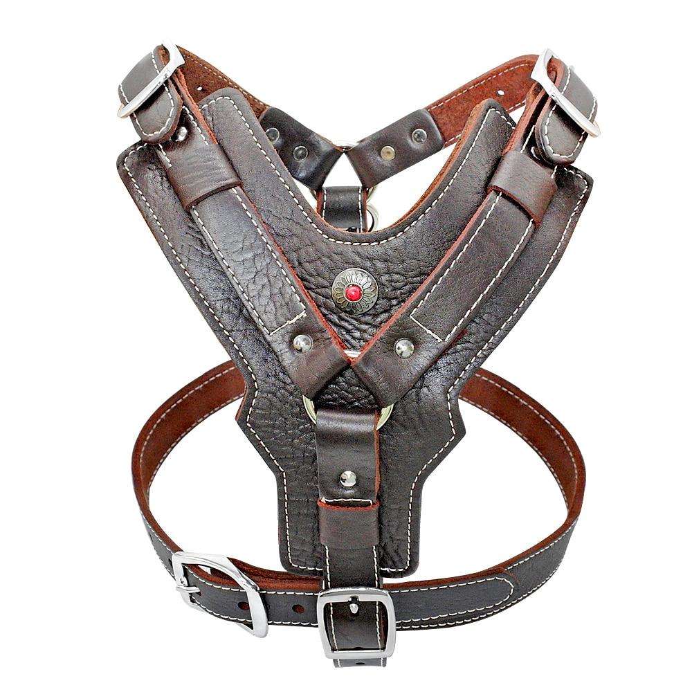 Leather All Purpose™ No Pull Dog Harness-Paw Roll