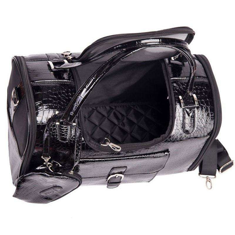 Small Pet Carrier for Small Dogs and Cats - Faux Alligator Leather