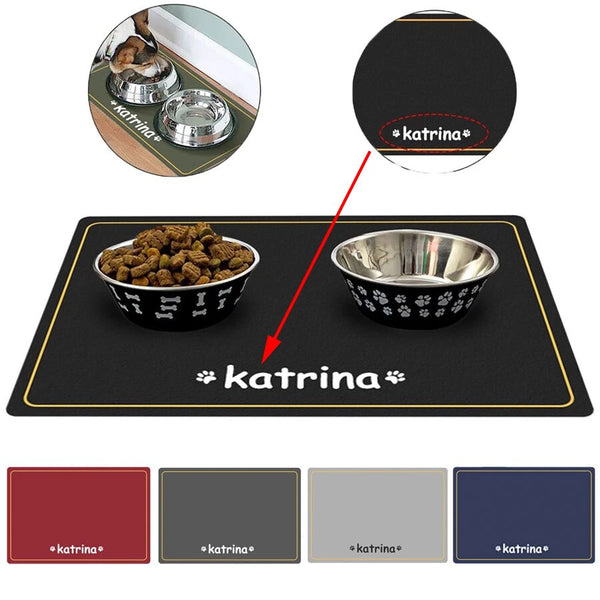 Personalized PawRoll™ Dog Food Mat – Paw Roll
